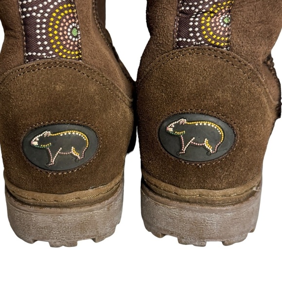 NWT Australia Warmbat Original Merino Sheepskin tall brown boots rare deadstock - Picture 8 of 16